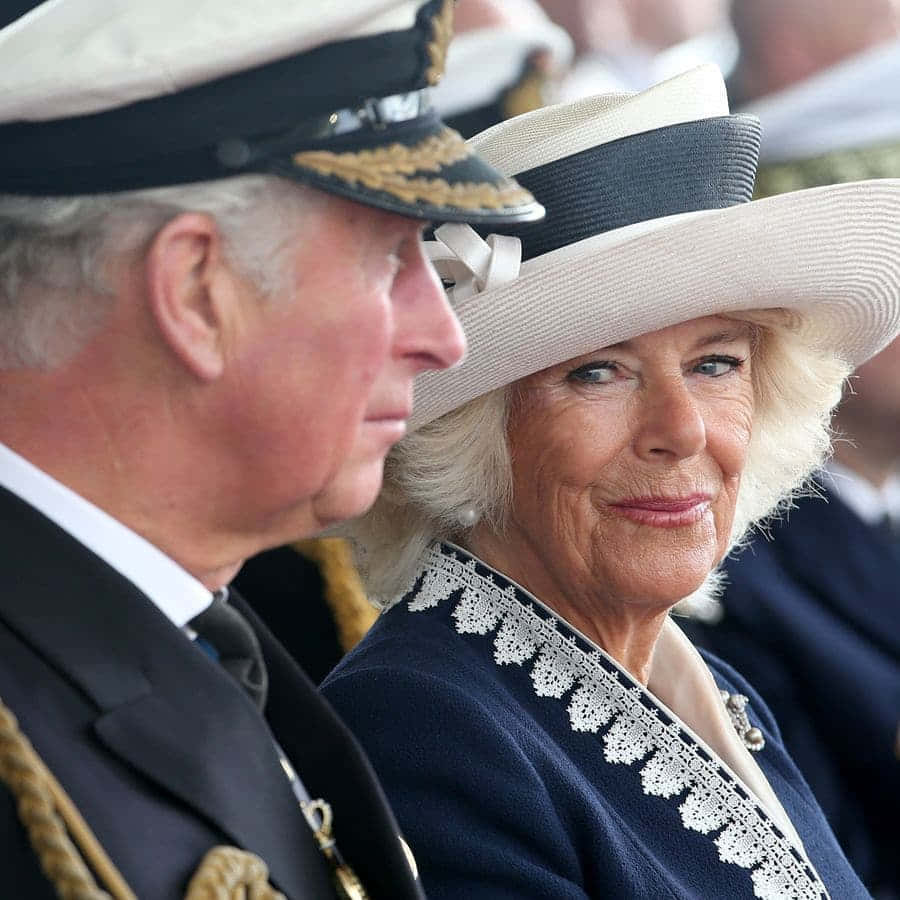 Queen Camilla Looking At Camera Wallpaper