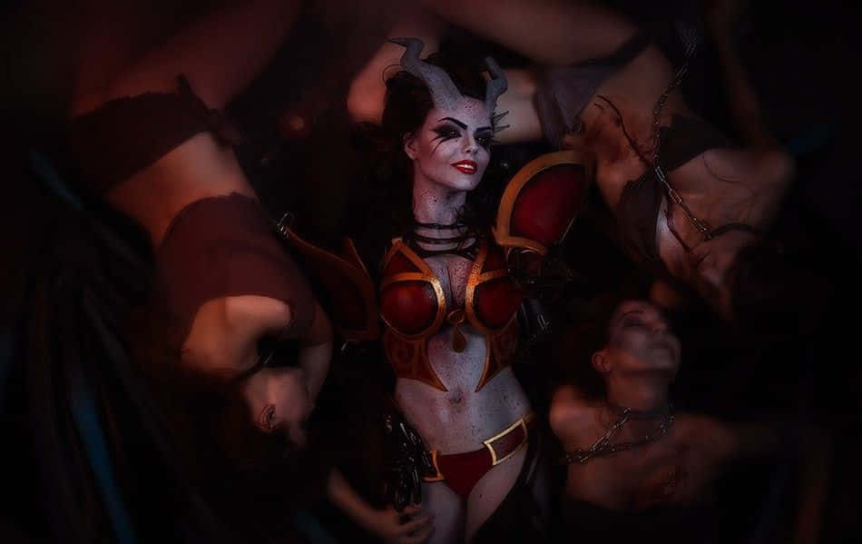 Queen Of Pain - The Sovereign Of Agony In Action Wallpaper