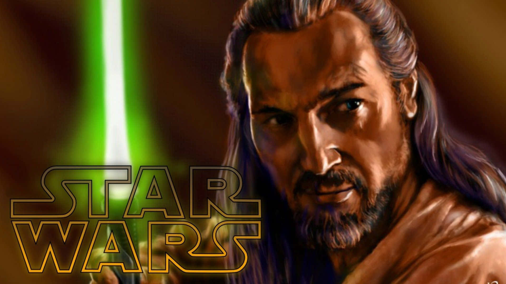 Qui-gon Jinn In Action Wallpaper