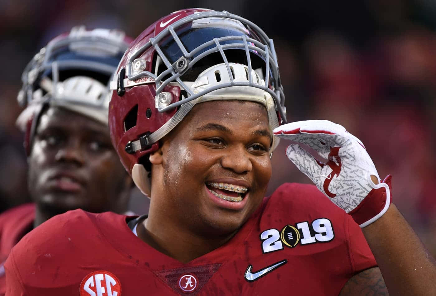 Quinnen Williams Smiling Football Player Wallpaper