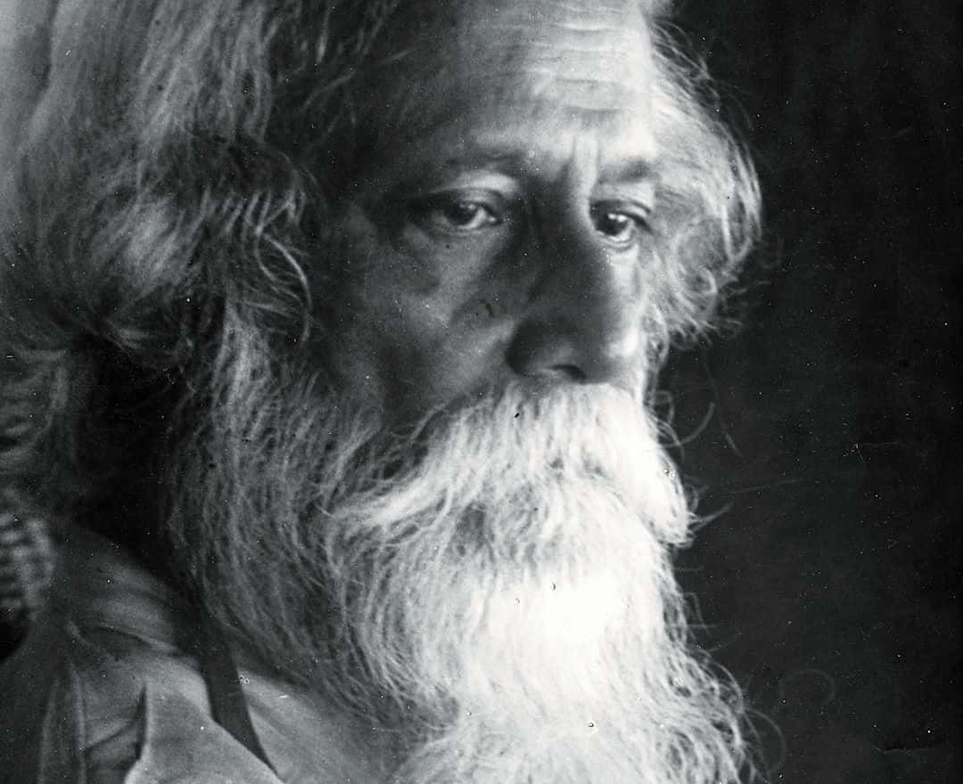 Rabindranath Tagore Contemplative Portrait Wallpaper