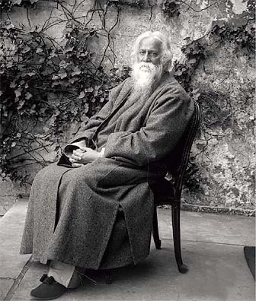 Rabindranath Tagore Contemplative Pose Wallpaper