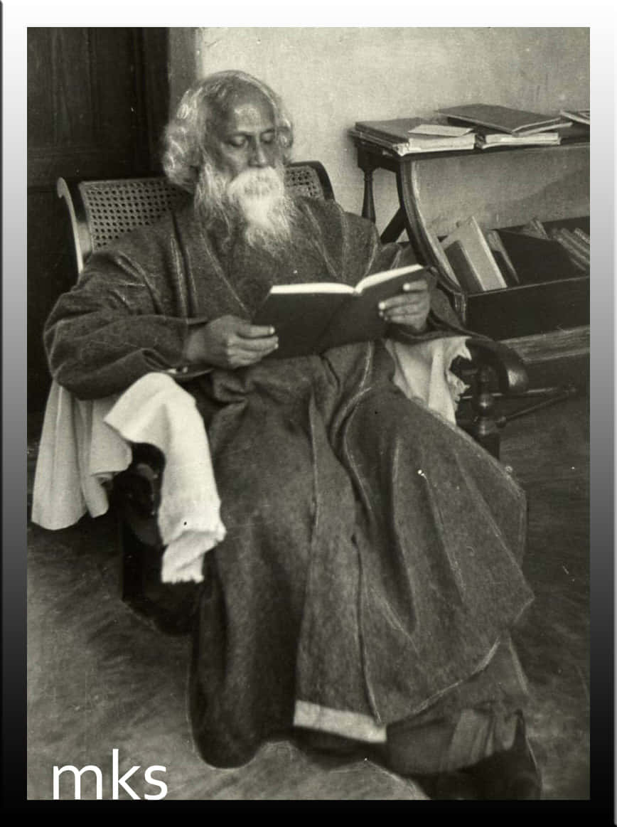 Rabindranath Tagore Reading Wallpaper