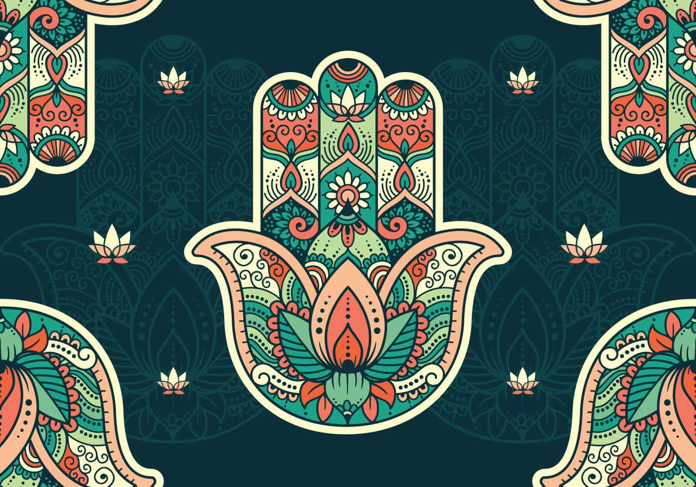 Radiant Hamsa Hand Symbol Wallpaper Wallpaper