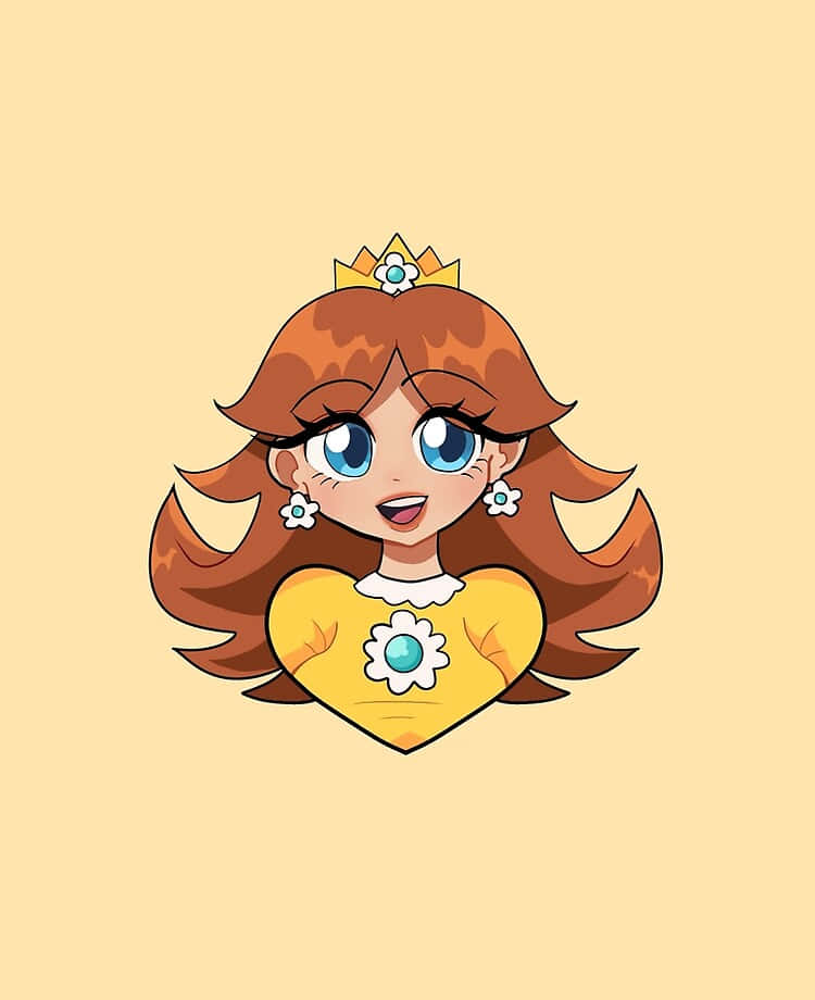 Radiant Princess Daisy In Her Signature Yellow Gown Wallpaper