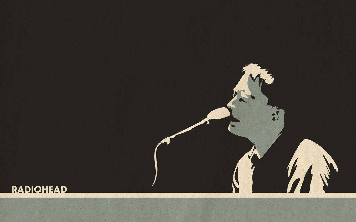 Radiohead Silhouette Singing Wallpaper