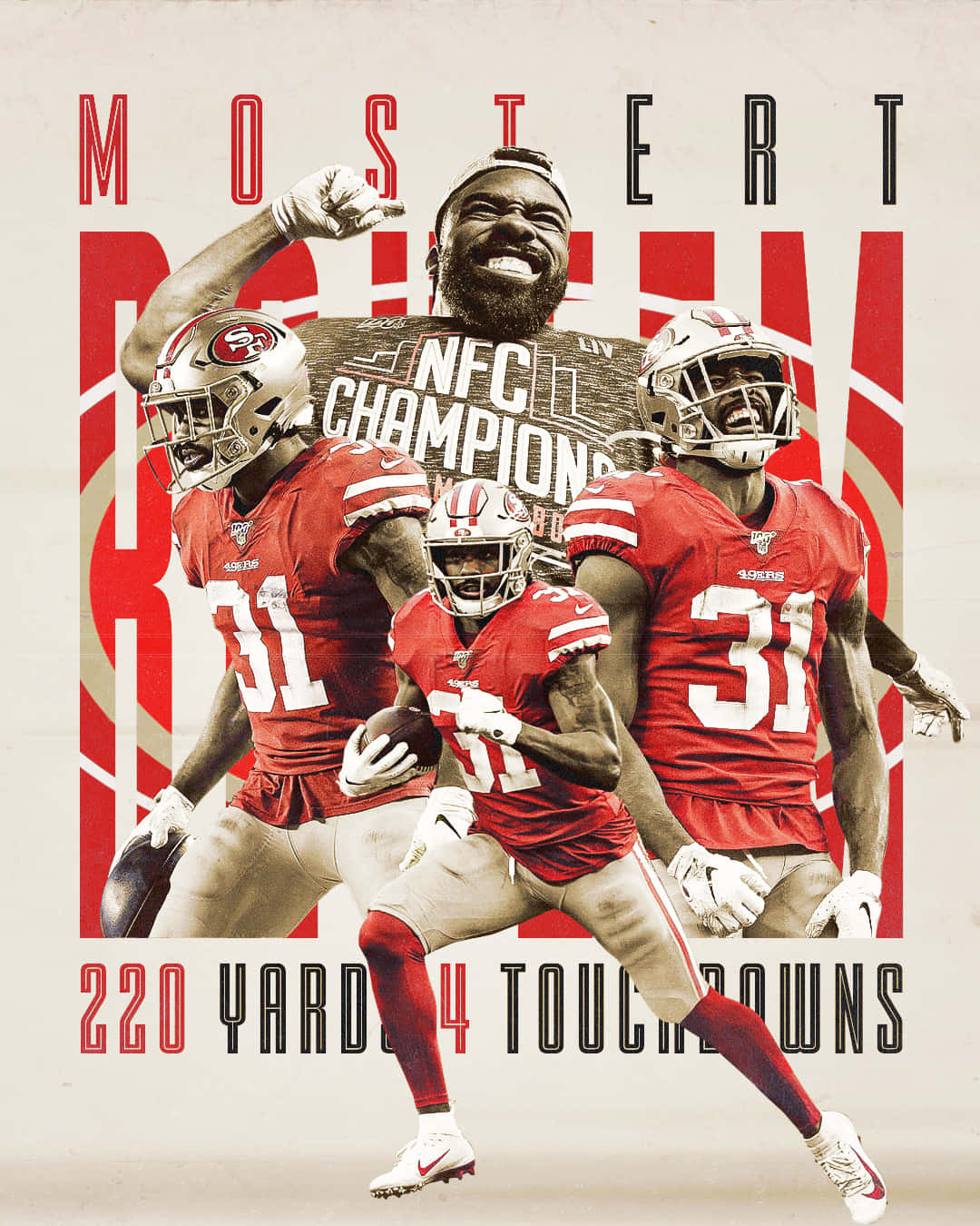 Raheem Mostert N F C Championship Highlight Wallpaper