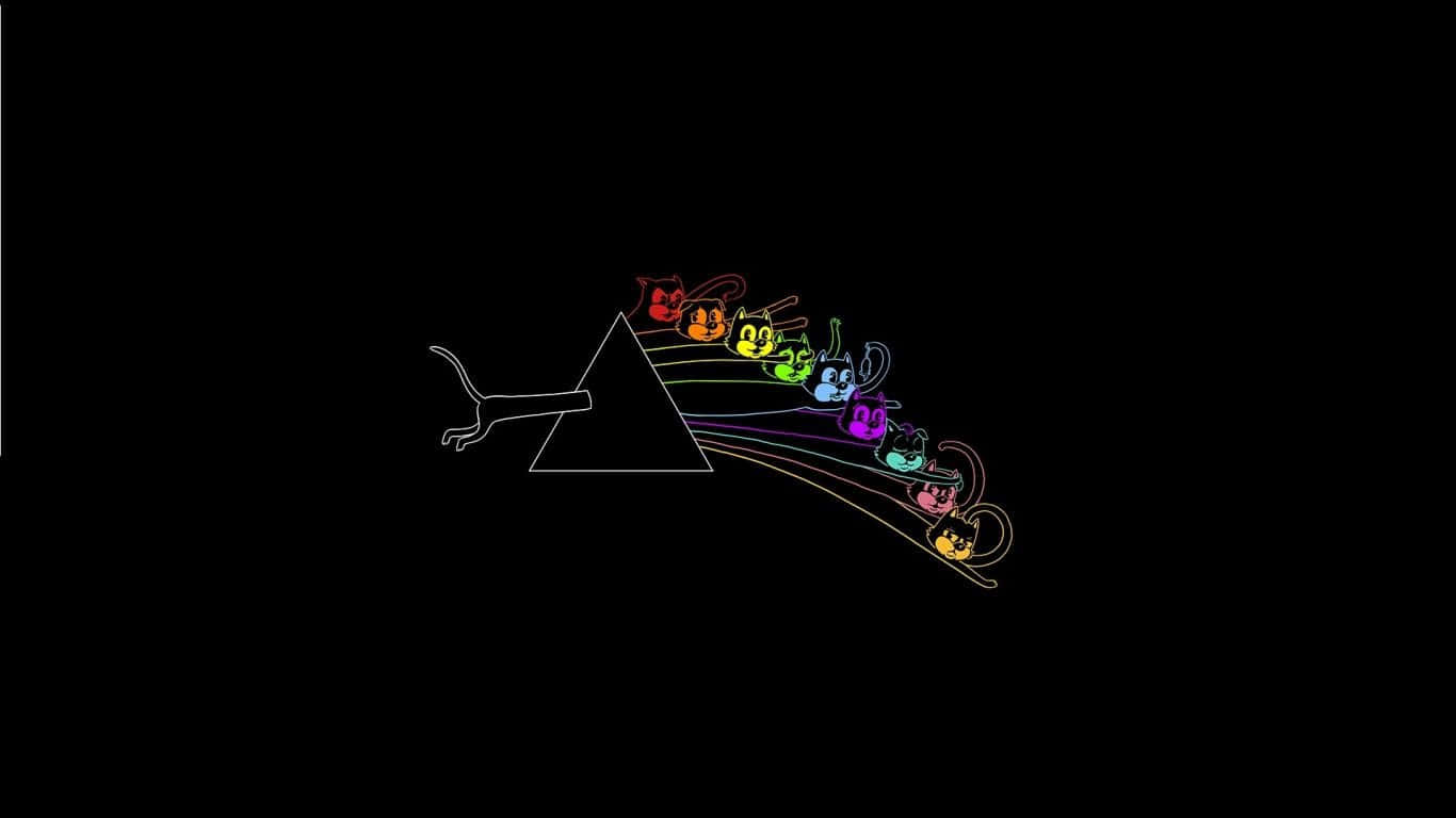 Rainbow Colored Mouse 1366x768 Minimalist Wallpaper