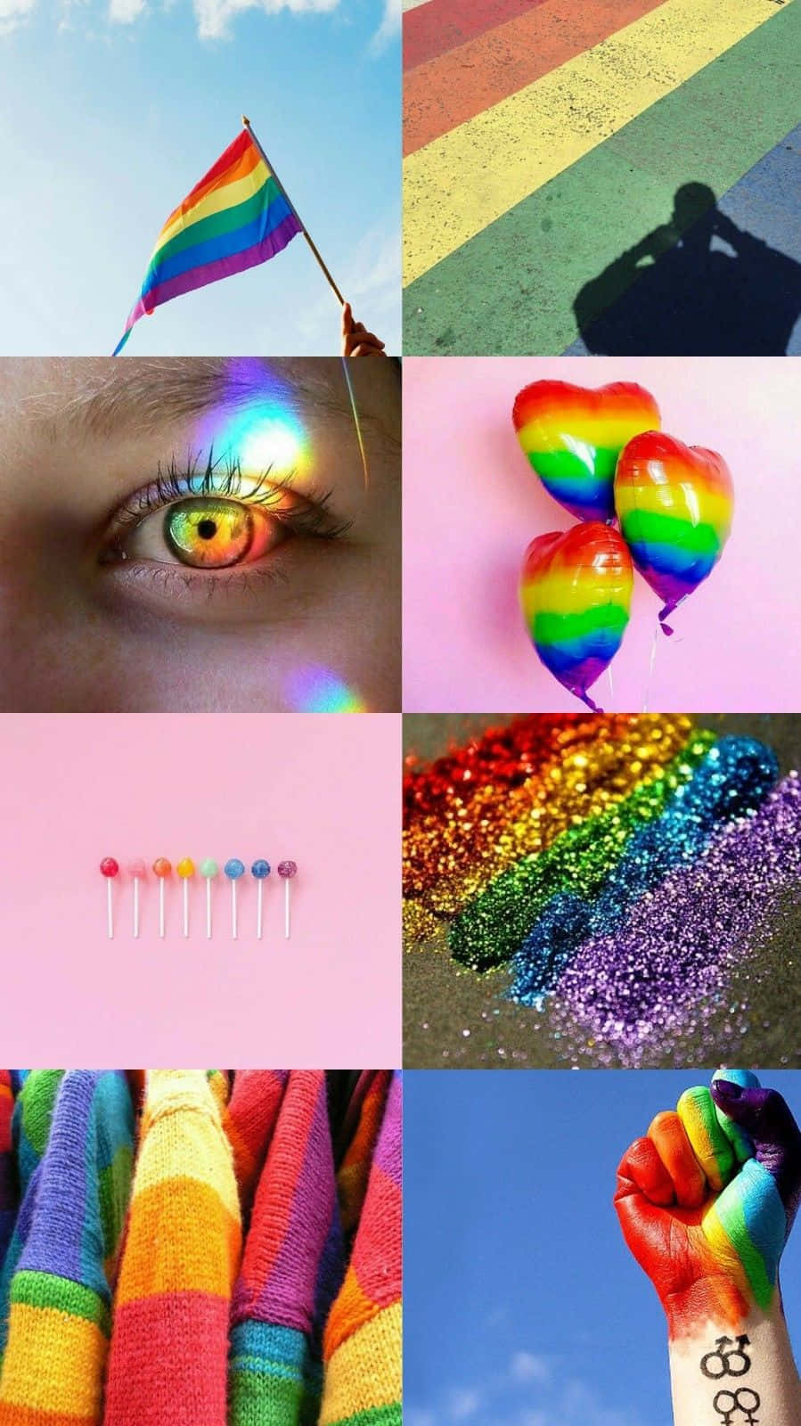 Rainbow Flag Collage - Rainbow Flag Collage Wallpaper