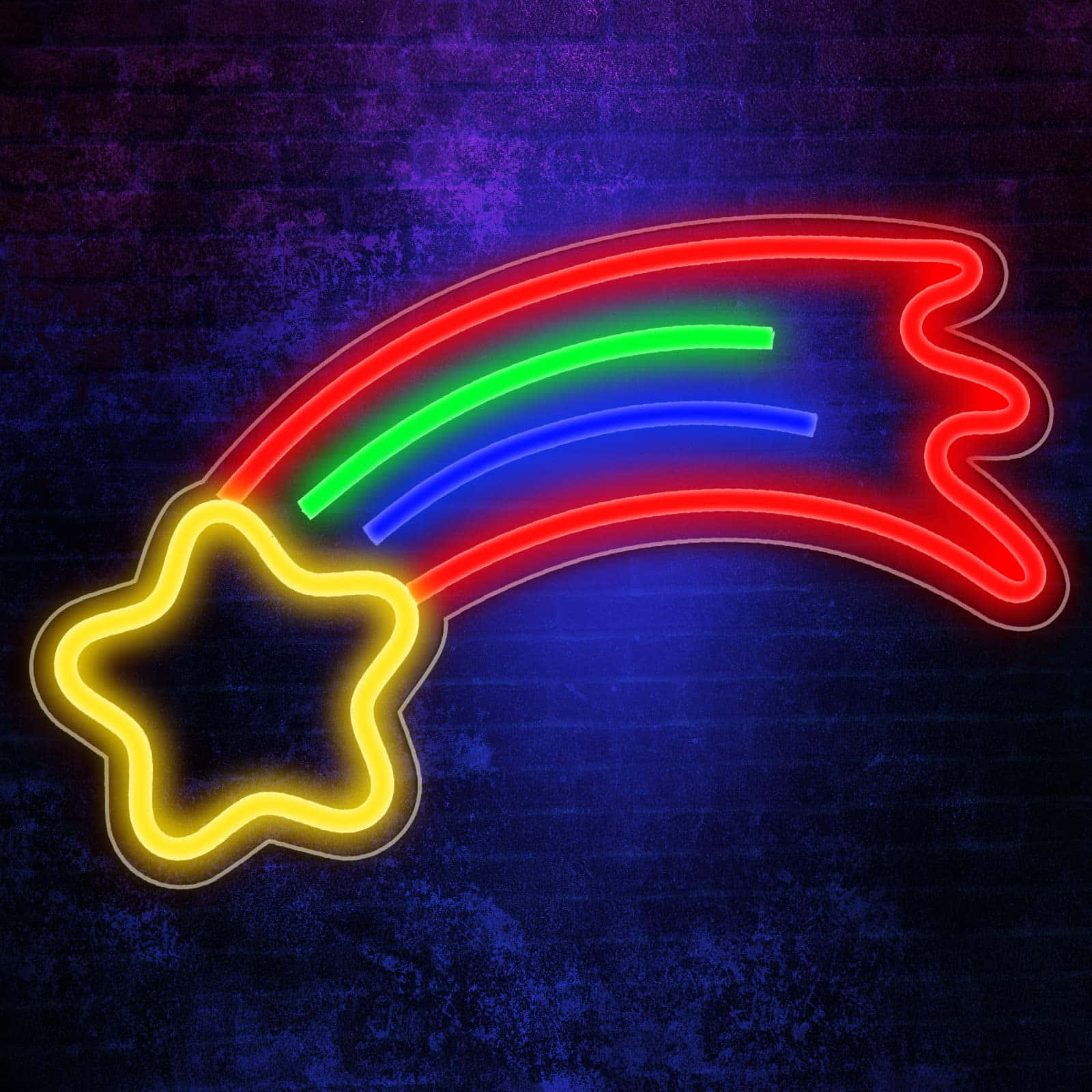 Rainbow Neon Aesthetic 1600 X 1600 Wallpaper