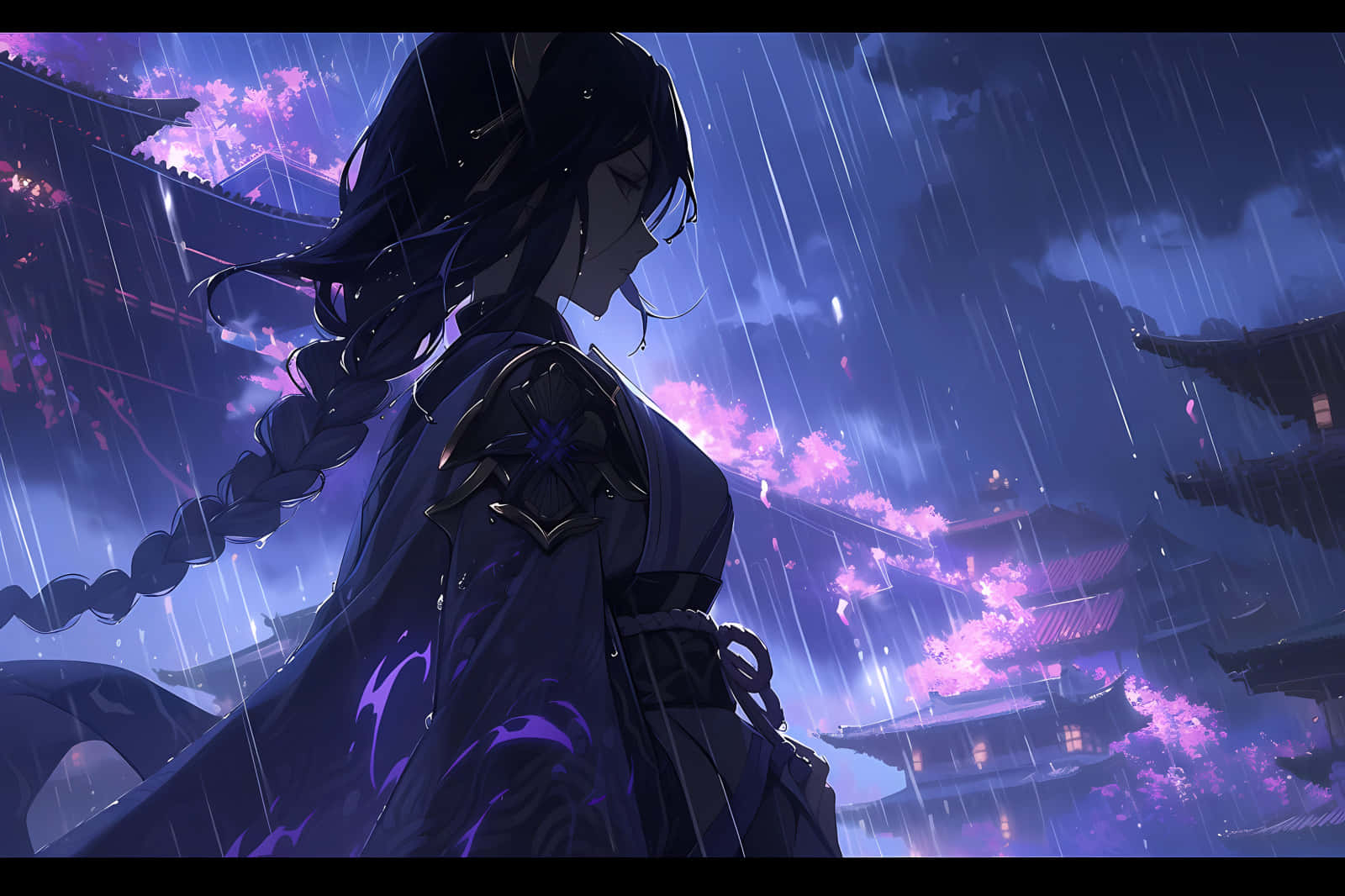 Rainy Nightin Liyue Harbor Genshin Impact Wallpaper