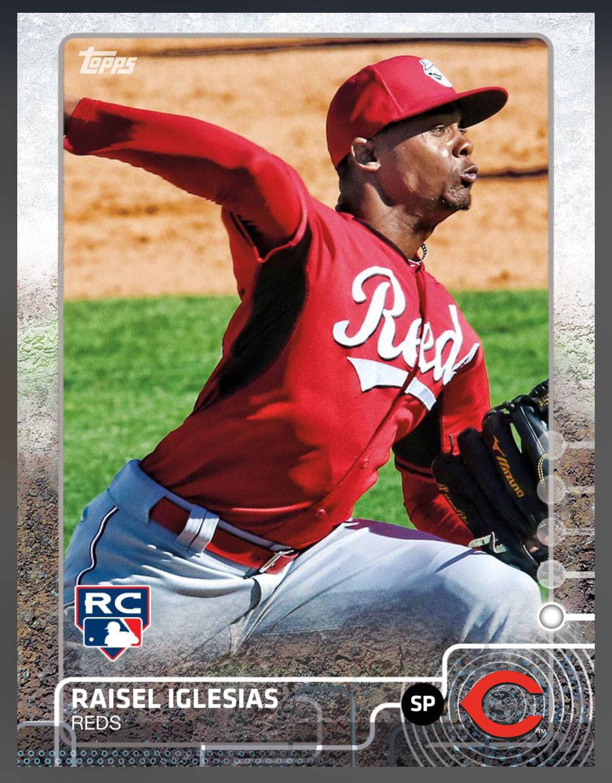 Raisel Iglesias Baseball Card Wallpaper