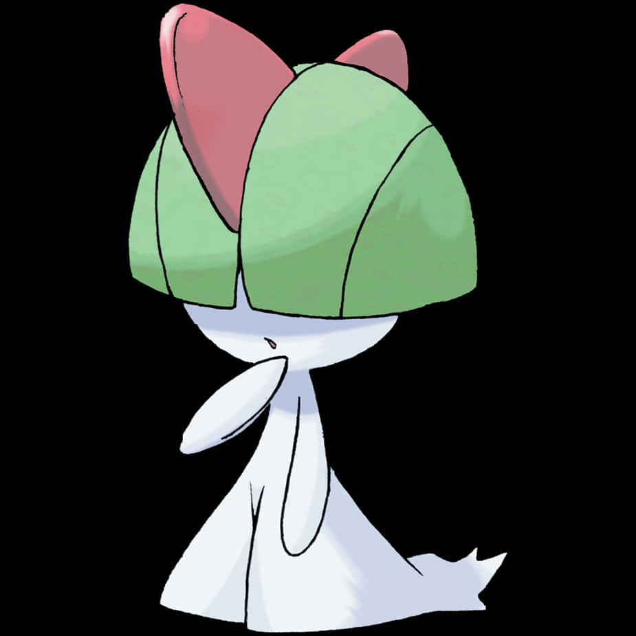 Ralts In White Background Wallpaper