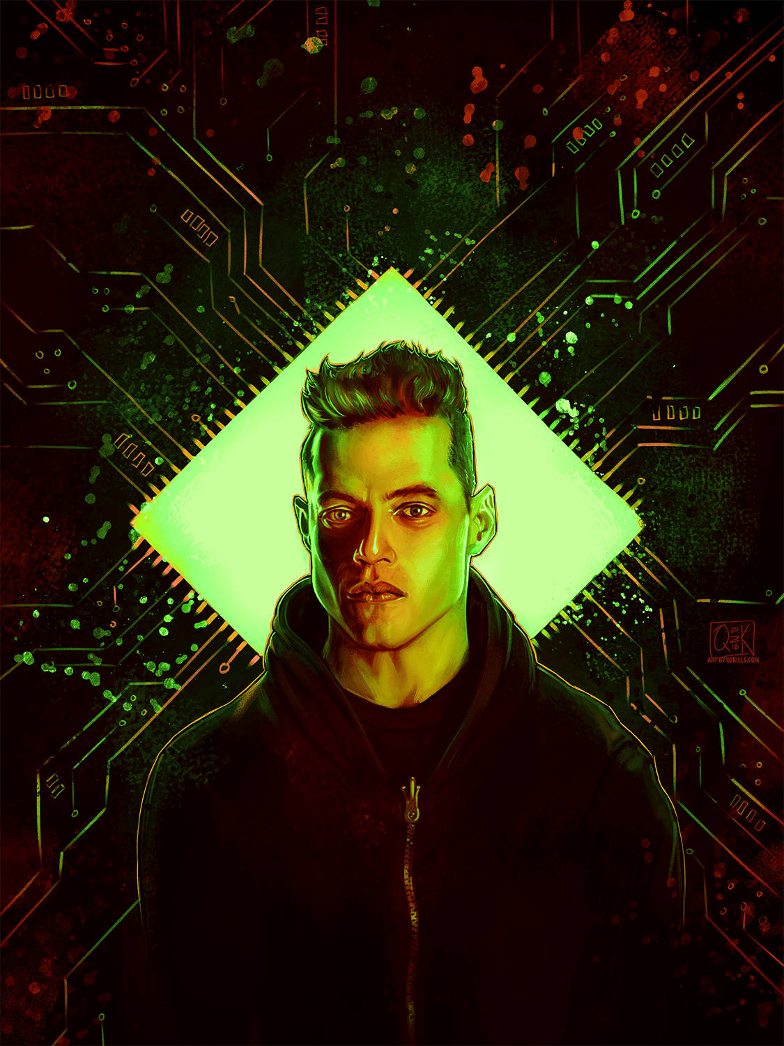 Rami Malek Digital Art Wallpaper