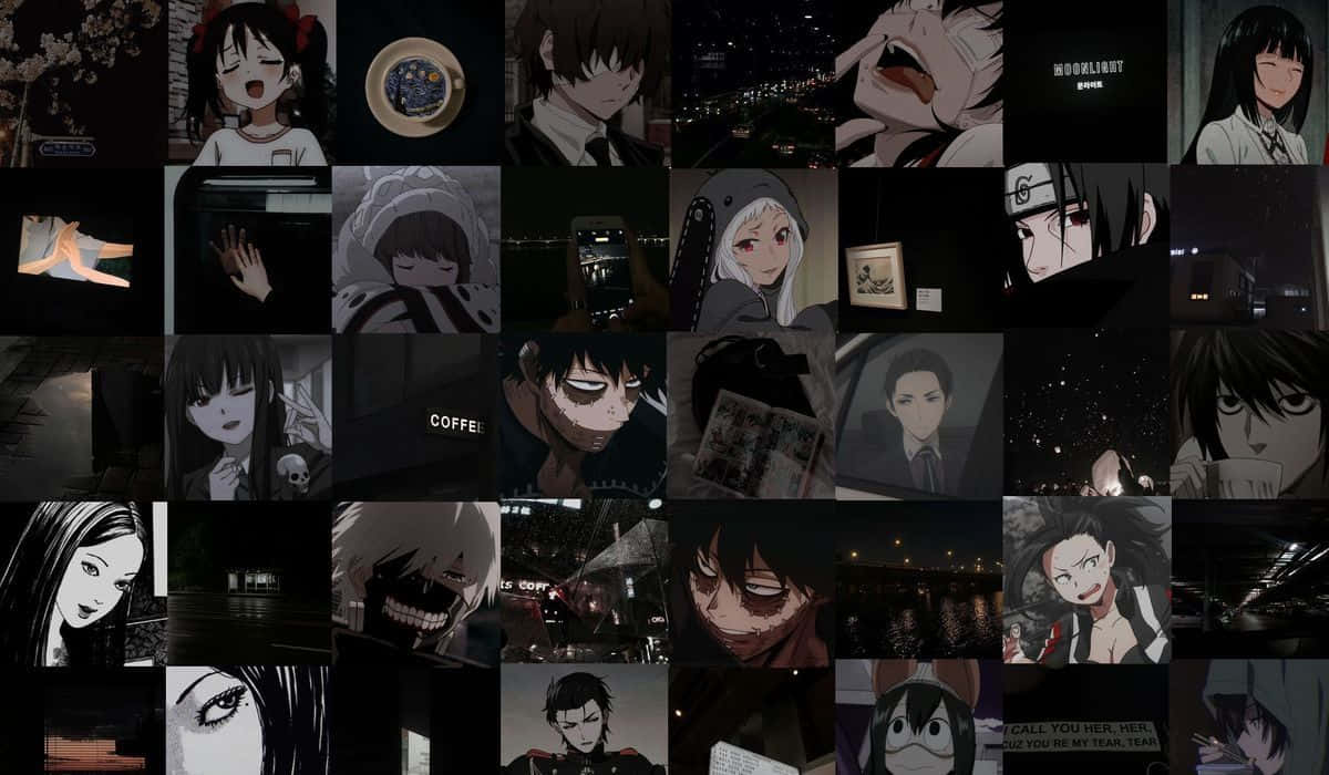 Random Dark Aesthetic Anime Characters Wallpaper