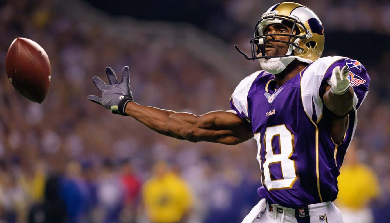 Randy Moss Catching Football Wallpaper