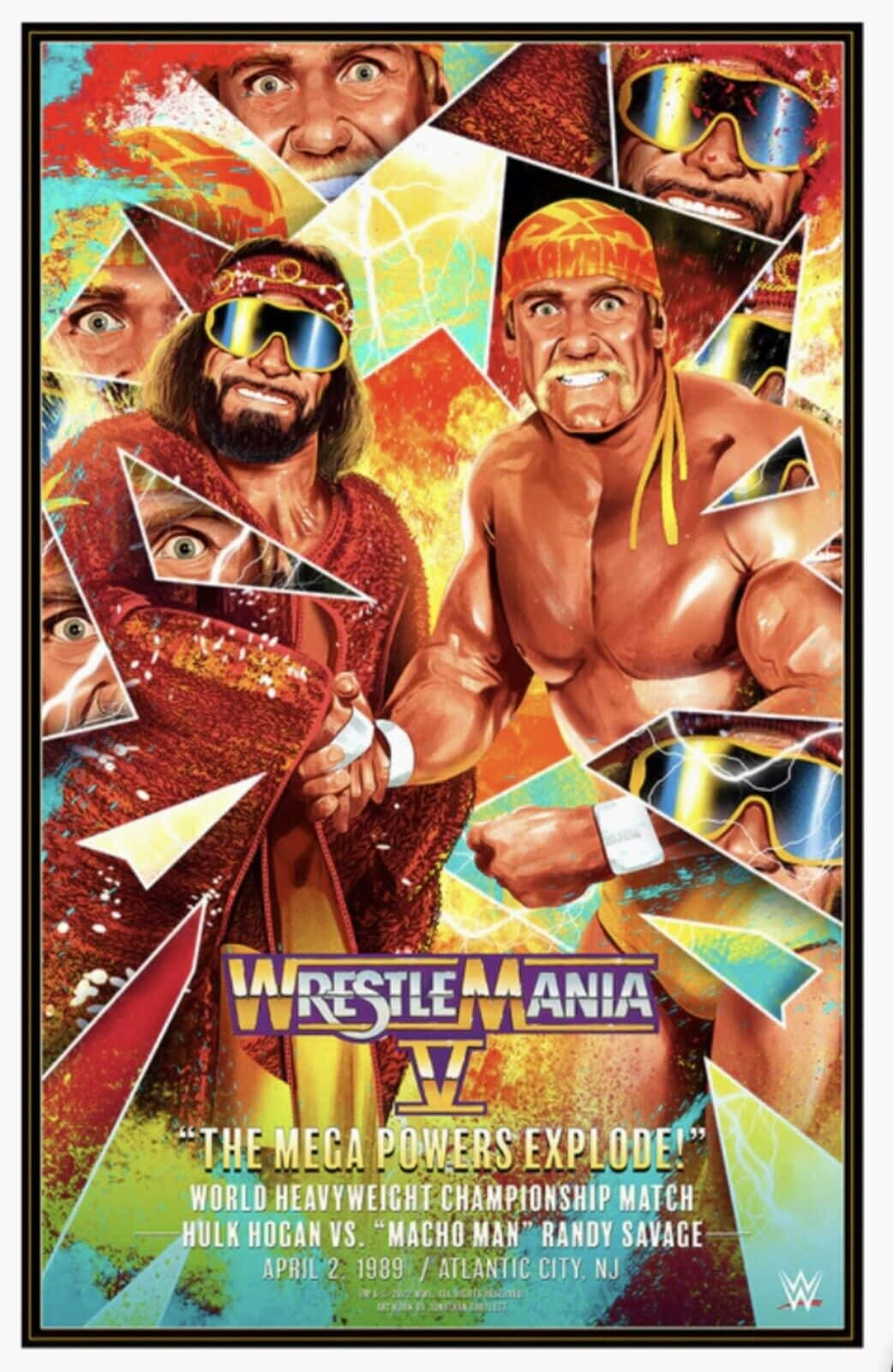 Randy Savage In Action At Wrestlemania V Wallpaper