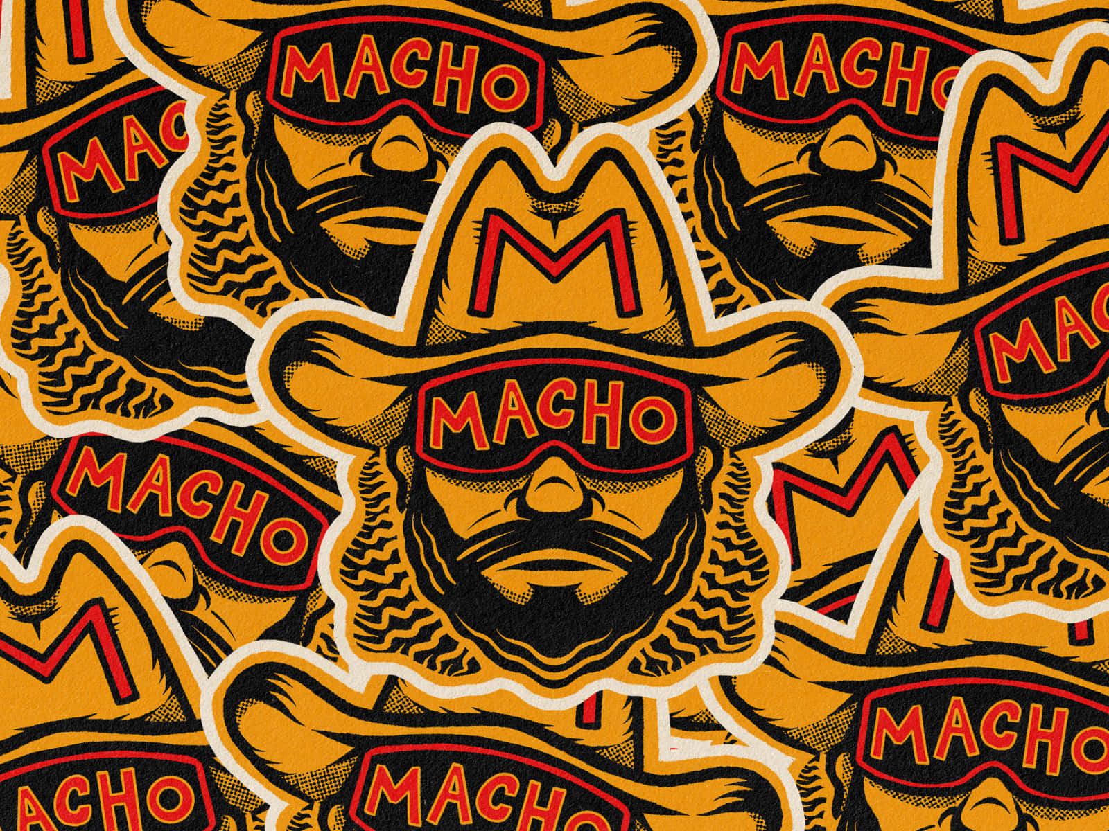 Randy Savage Macho Man Sticker Wallpaper