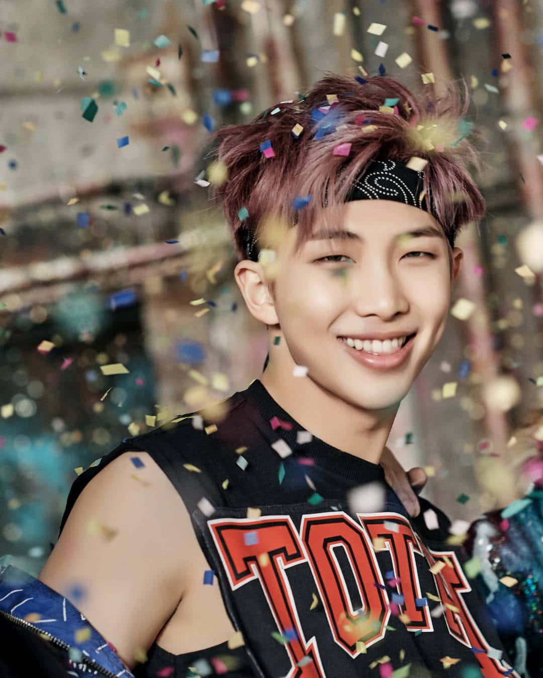 Rap Monster From Bts Striking A Pose Wallpaper