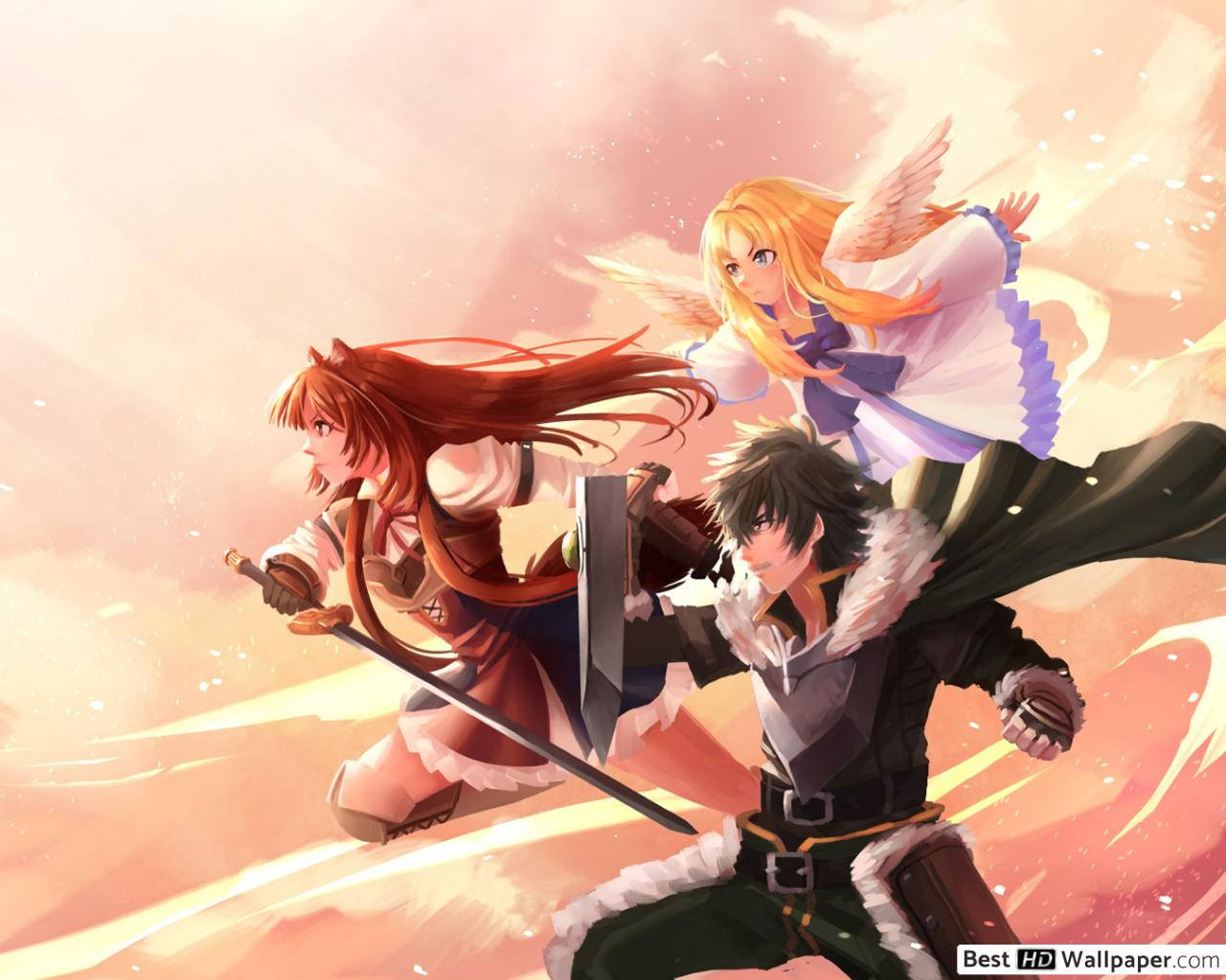 Raphtalia, Naofumi And Filo Wallpaper