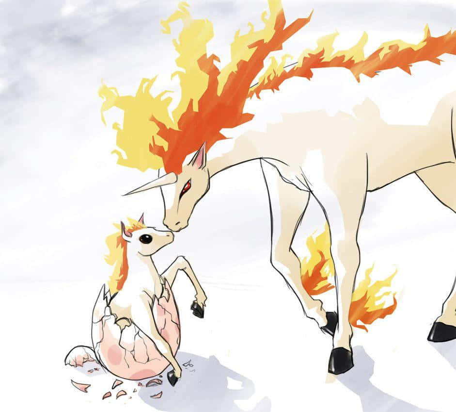 Rapidashand Ponyta Fire Type Pokemon Wallpaper