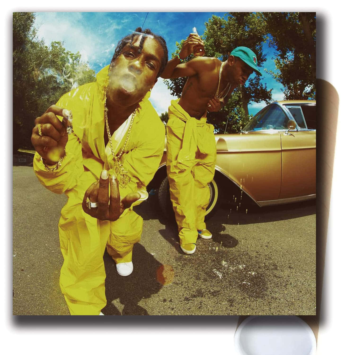 Rapper Asap Rocky And Tyler Pose Together For A Promotional Photo. Wallpaper