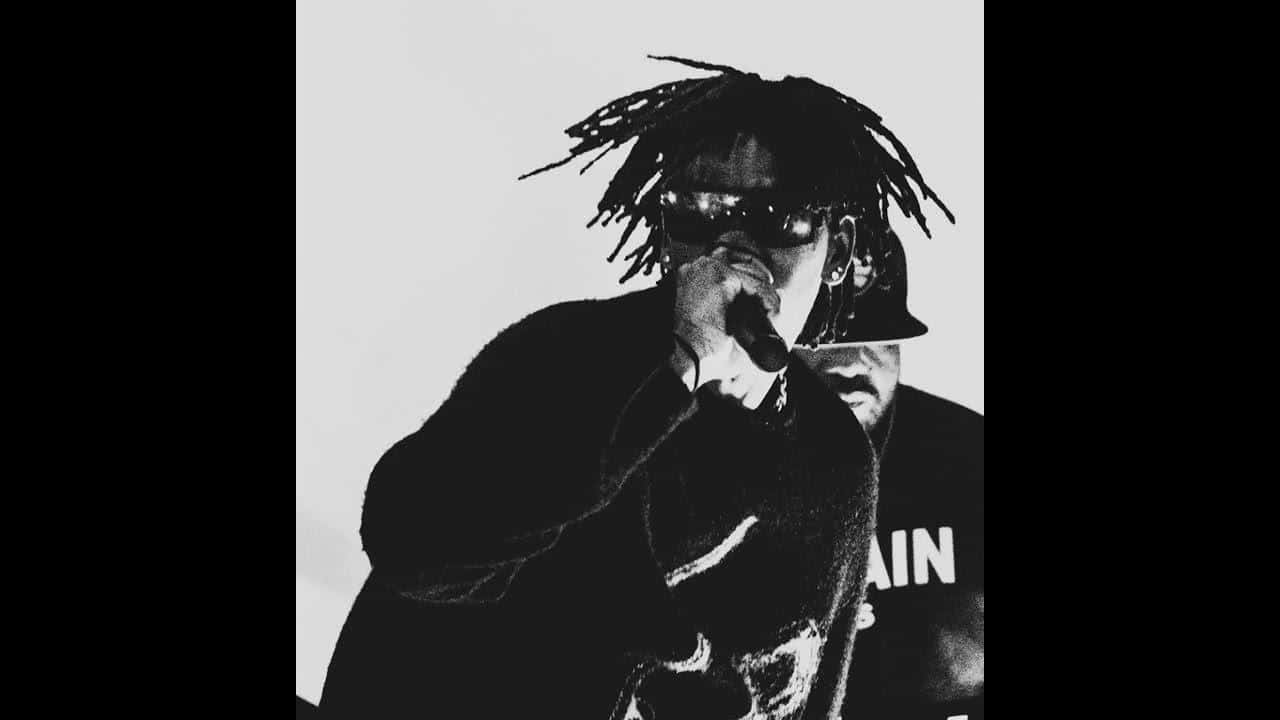 Rapper Performancein Blackand White Wallpaper