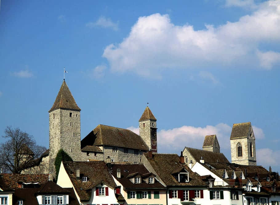 Rapperswil Jona Historic Center Switzerland Wallpaper