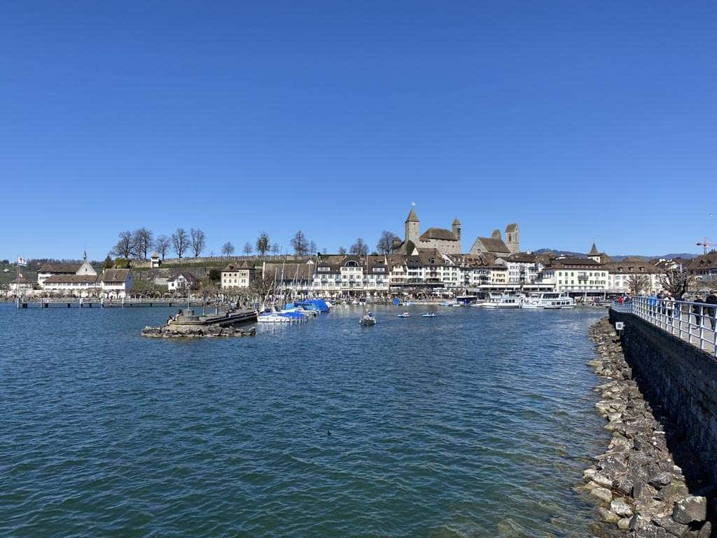 Rapperswil Jona Lake Zurich Panorama Wallpaper