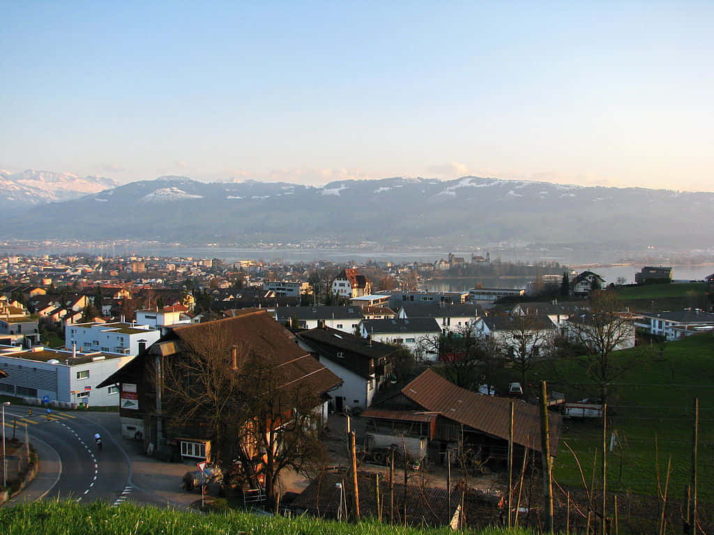 Rapperswil Jona Panoramic View Wallpaper