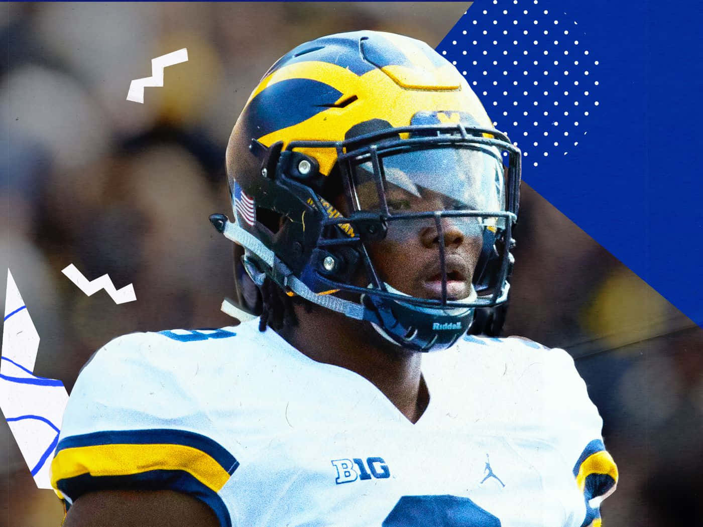 Rashan Gary Michigan Football Player Wallpaper