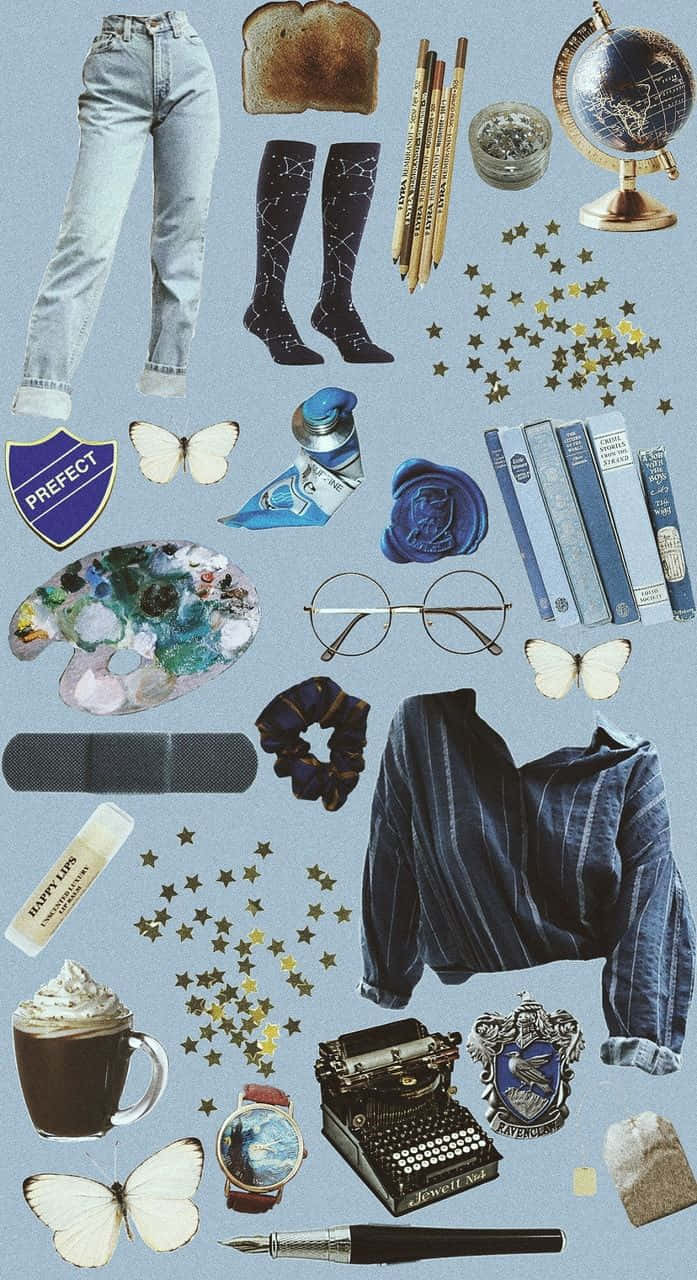 Ravenclaw Aesthetic Moodboard Modern Wallpaper