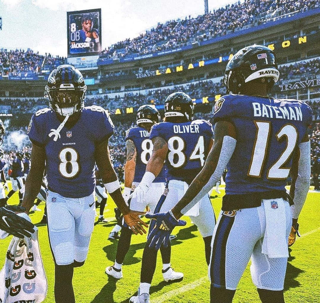 Ravens Players Entering Field Wallpaper