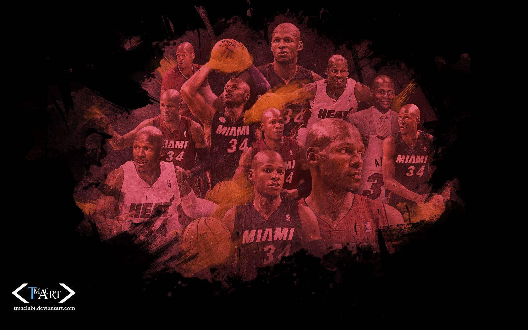 Ray Allen Collage Wallpaper