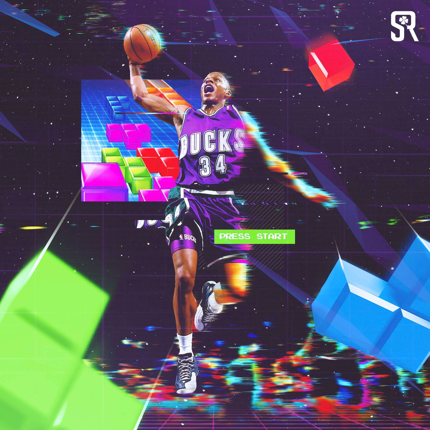 Ray Allen Tetris Art Wallpaper