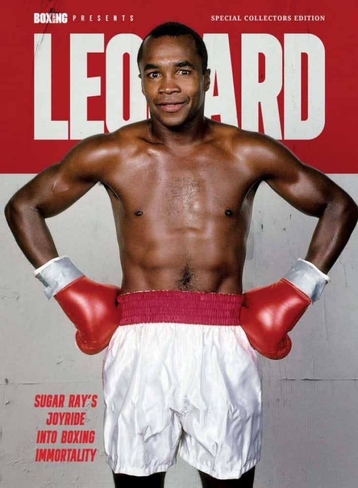 Ray Leonard With Red And White Backdrop Wallpaper