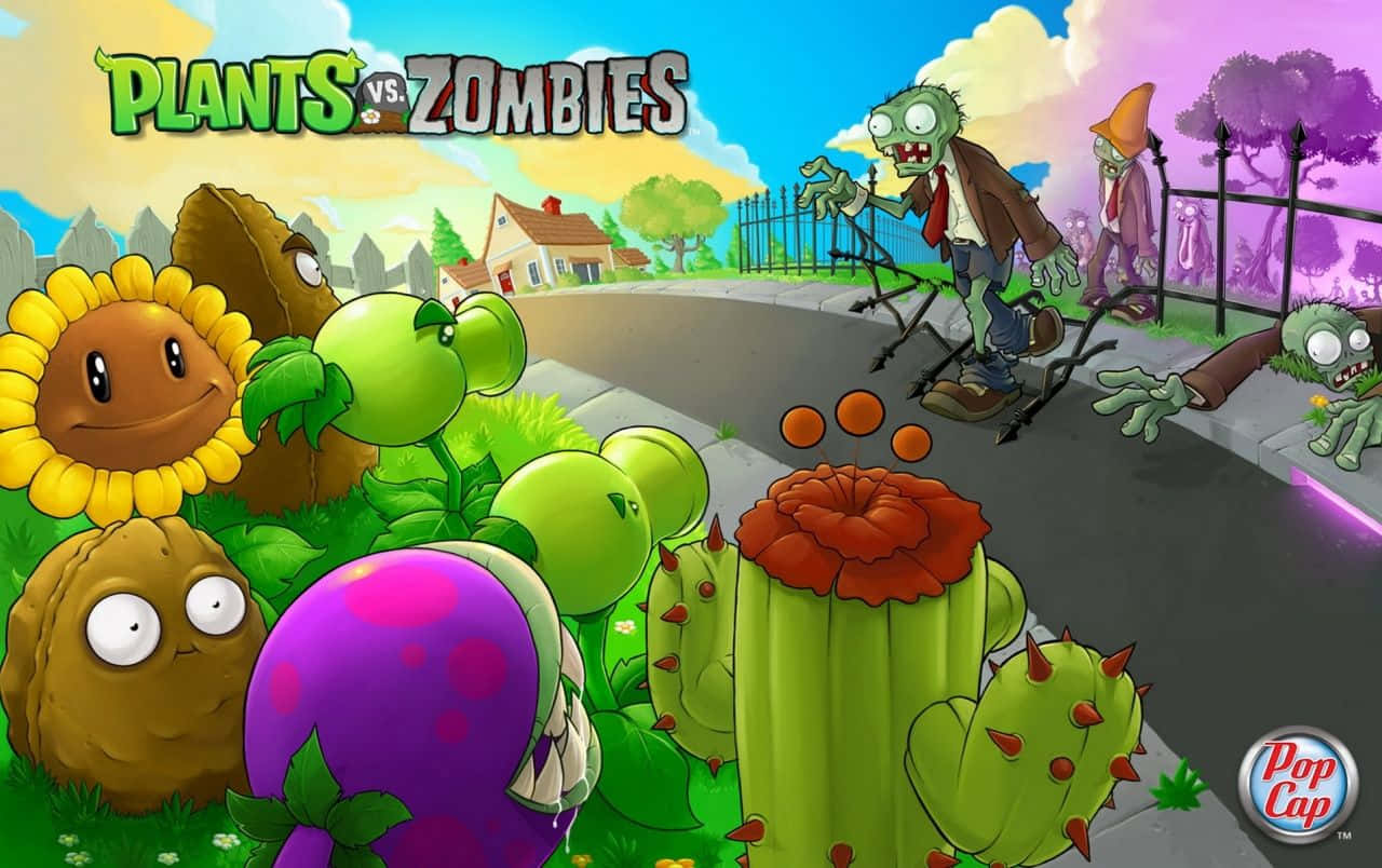 Ready Your Plants In The Battle Against Zombies Wallpaper