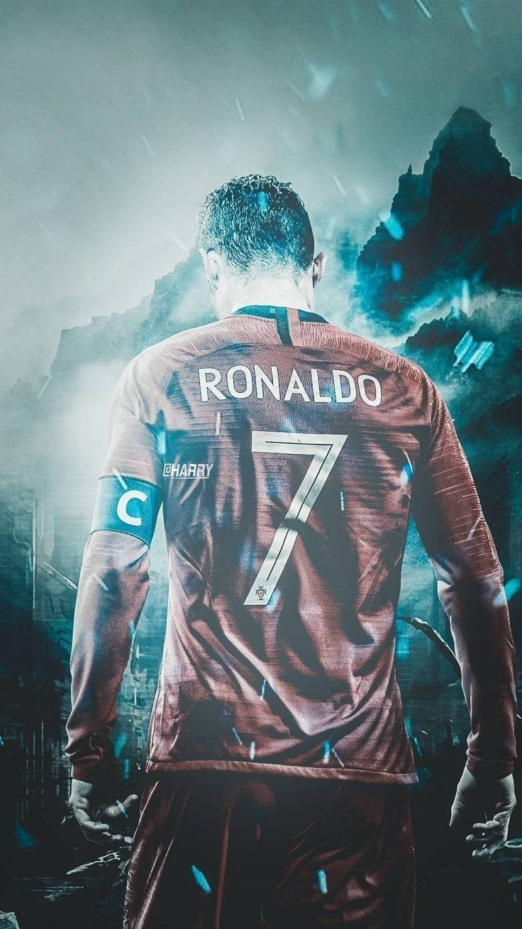 Real Madrid Cf Red Jersey Cr7 3d Wallpaper