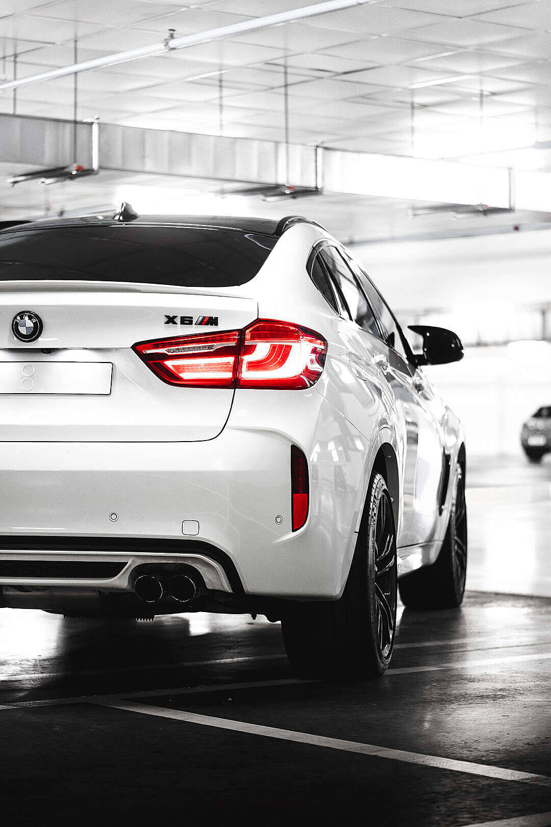 Rear View White Bmw Mobile Wallpaper