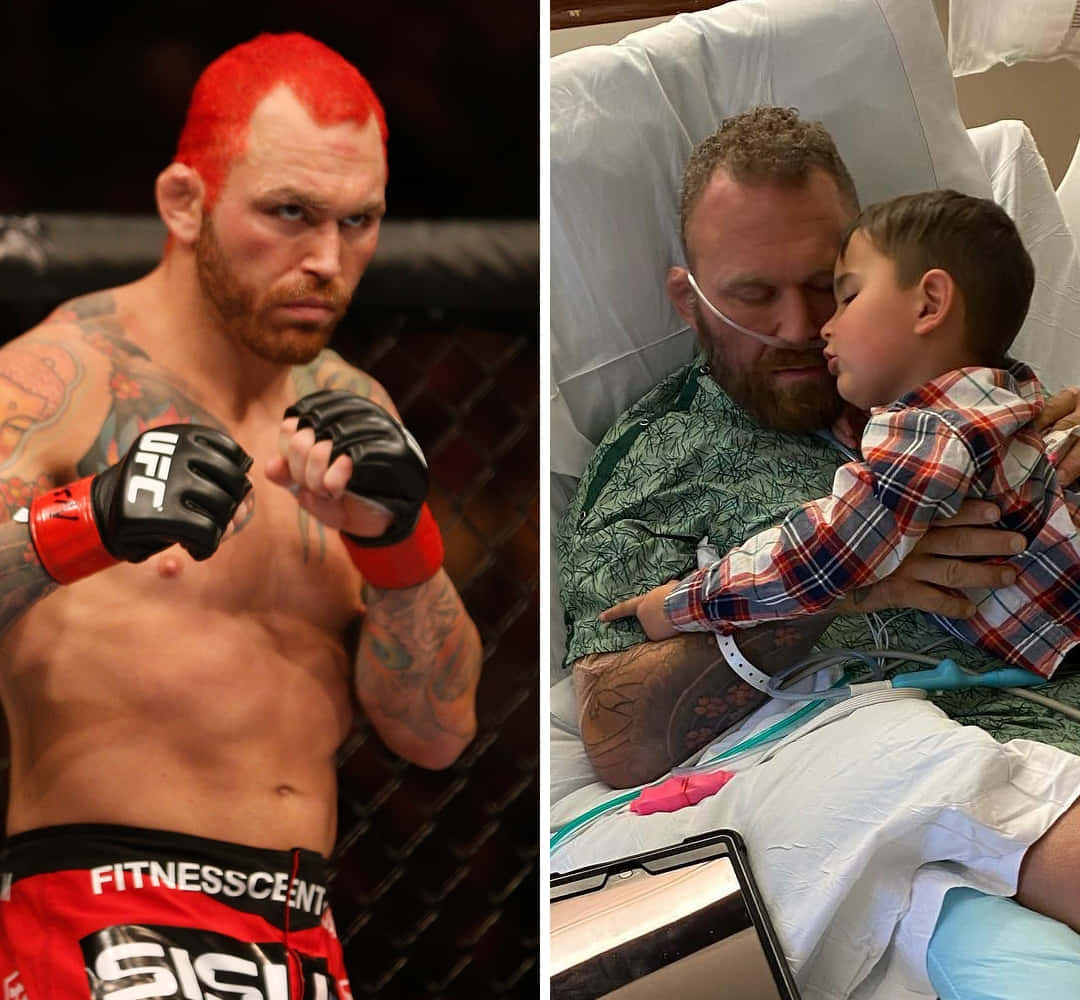 Recovering Warrior - Chris Leben In Hospital Bed Wallpaper