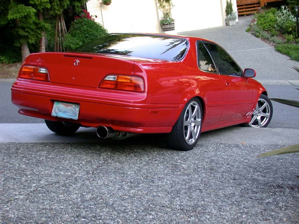 Red Acura Vigor Rear View Wallpaper