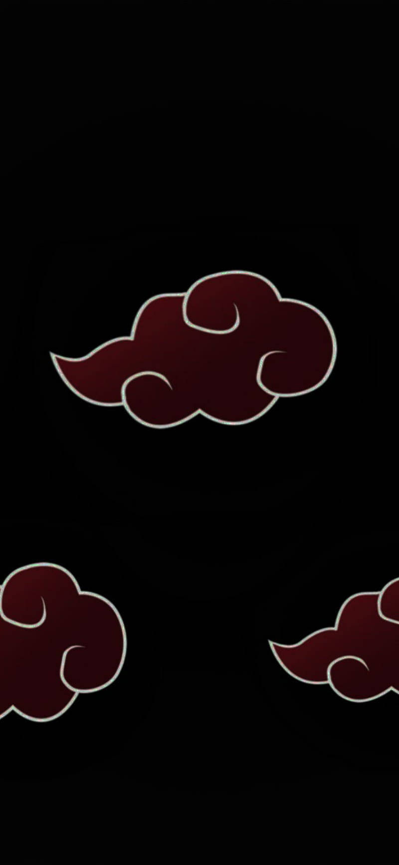 Red Akatsuki Cloud Iphone Dark Wallpaper