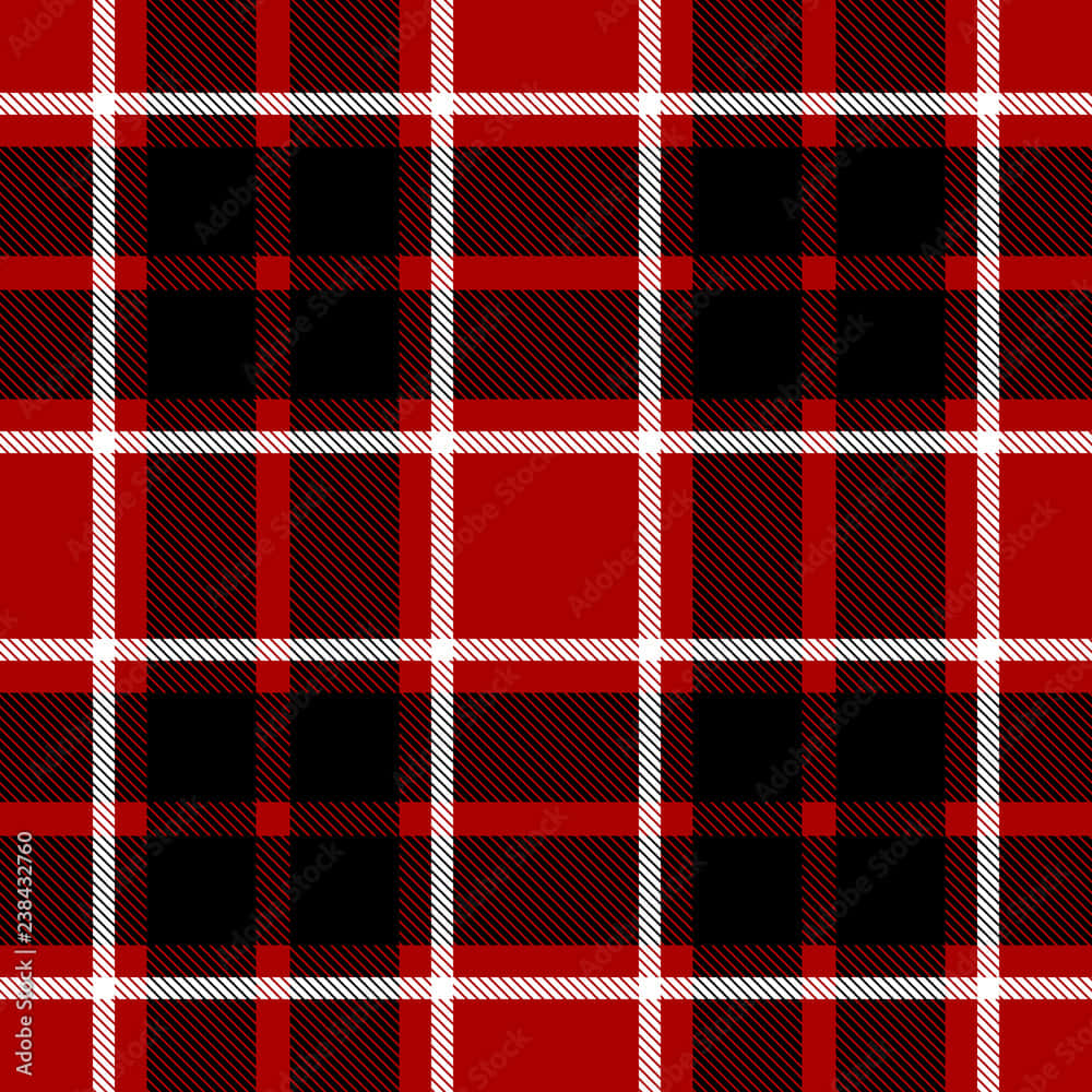 Red And Black Plaid- A Timeless Print Wallpaper