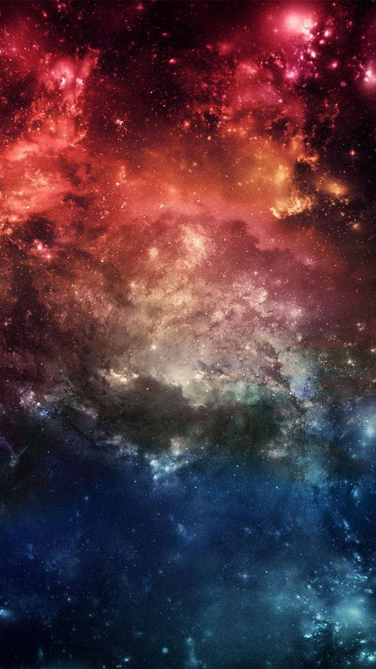 Red And Blue Galaxy Iphone Se Wallpaper