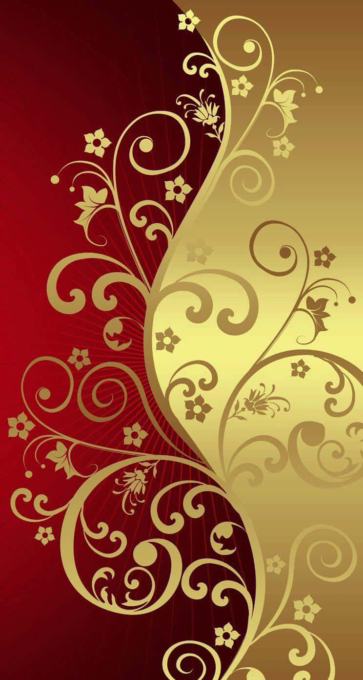 Red And Gold Glitter- A Symbol Of Luxury Wallpaper