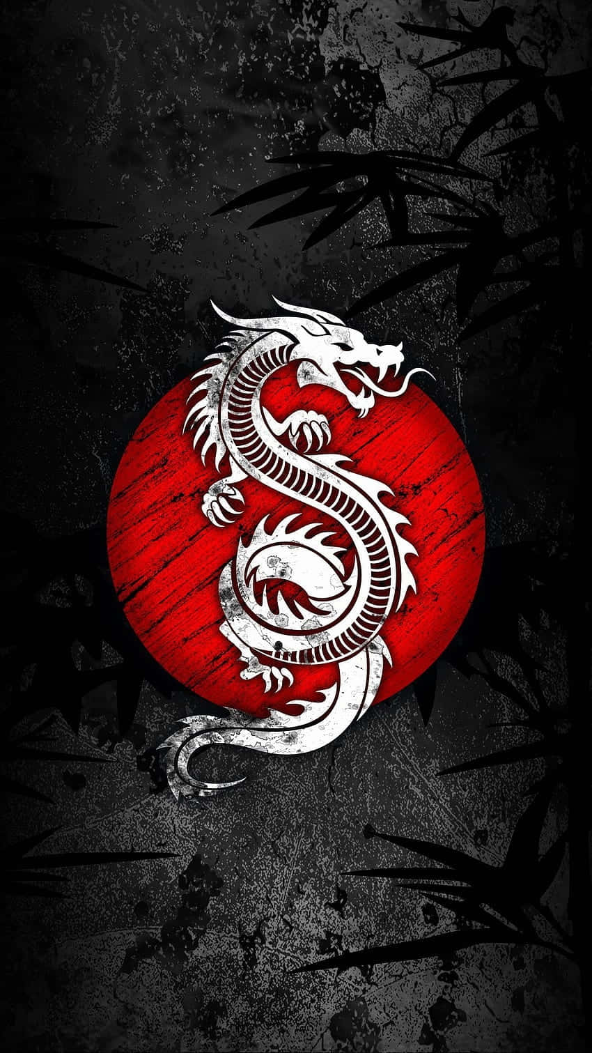 Red_and_ White_ Dragon_ Emblem Wallpaper