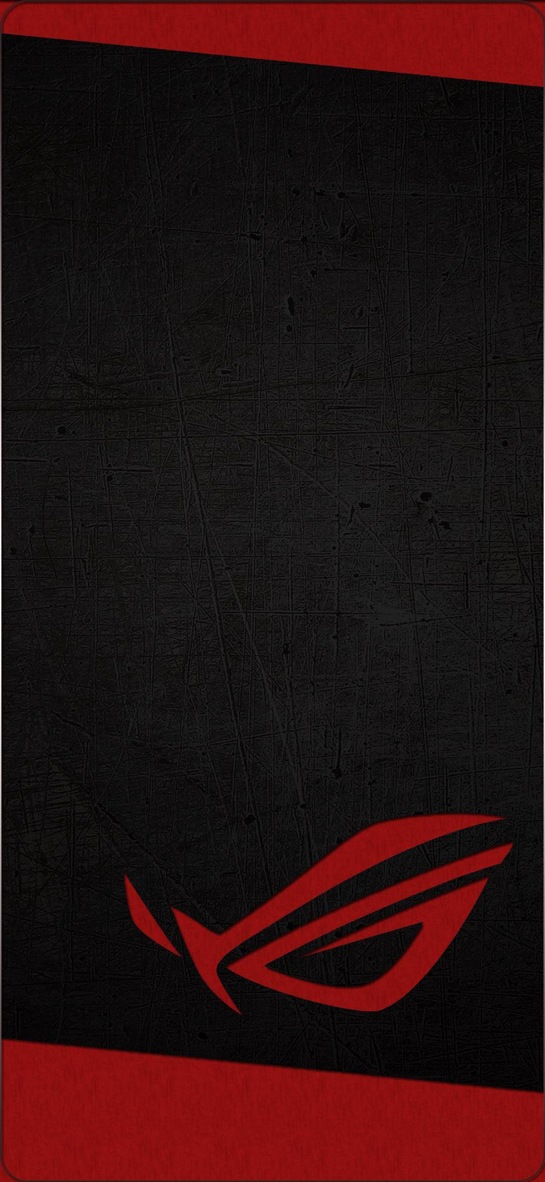 Red Asus Rog Phone Minimalist Art Wallpaper