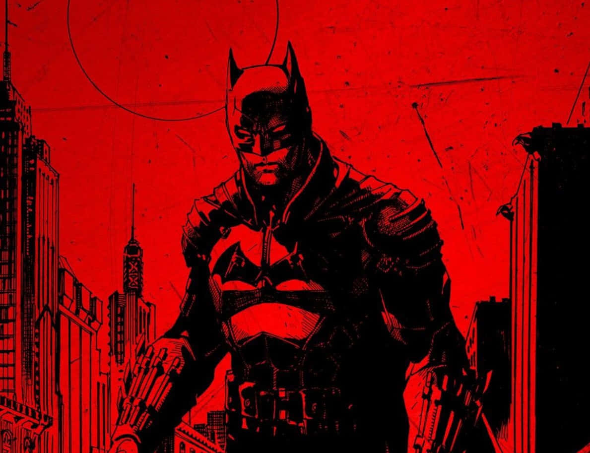 Red Batman Silhouette Wallpaper