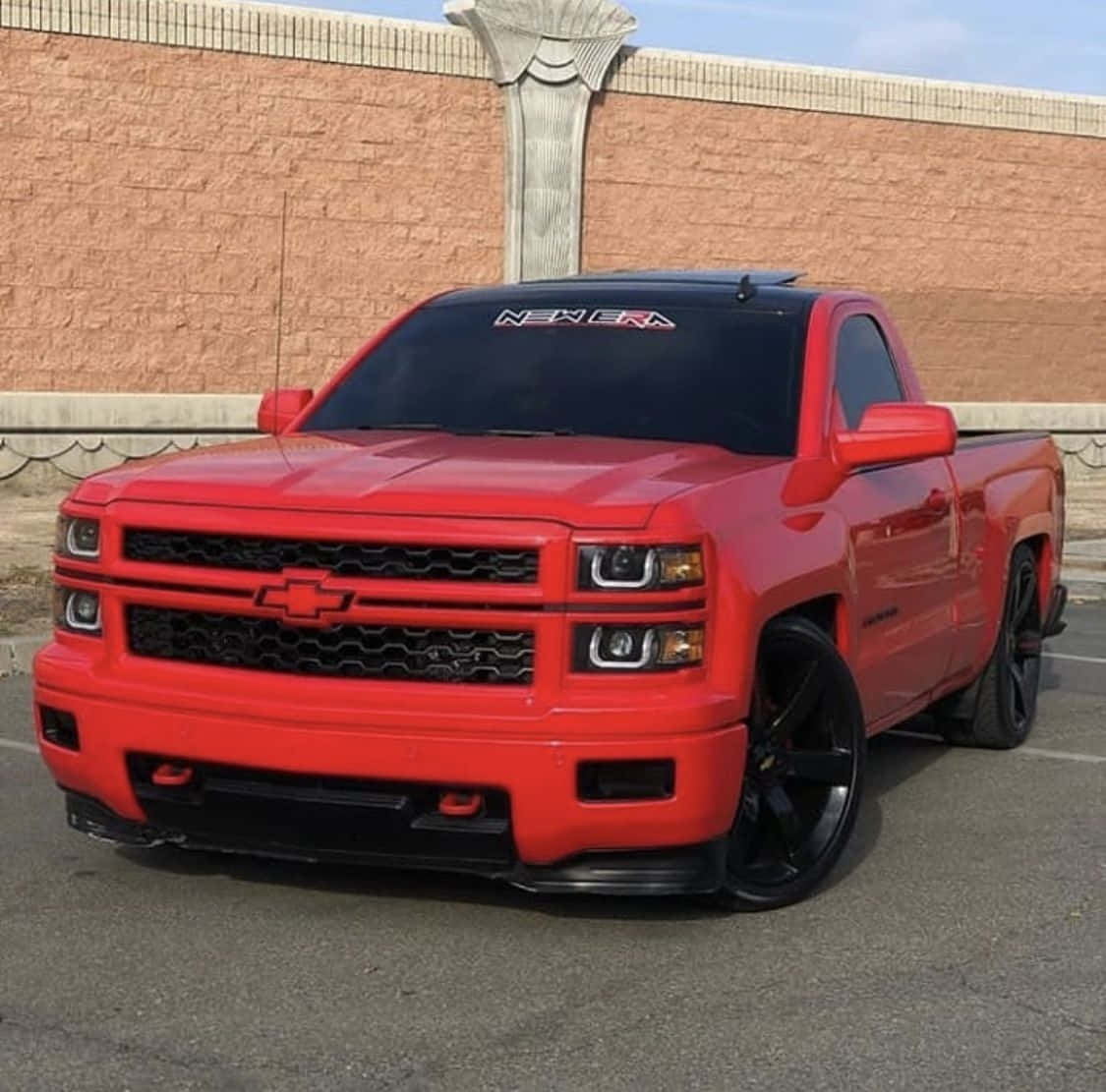 Red Chevrolet Silverado Truck Wallpaper