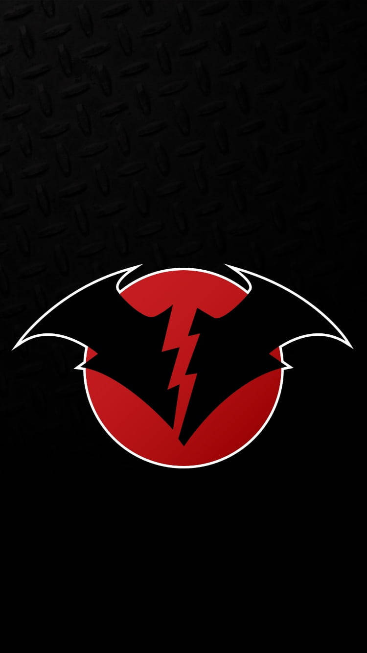 Red Death Logo On Black Wallpaper